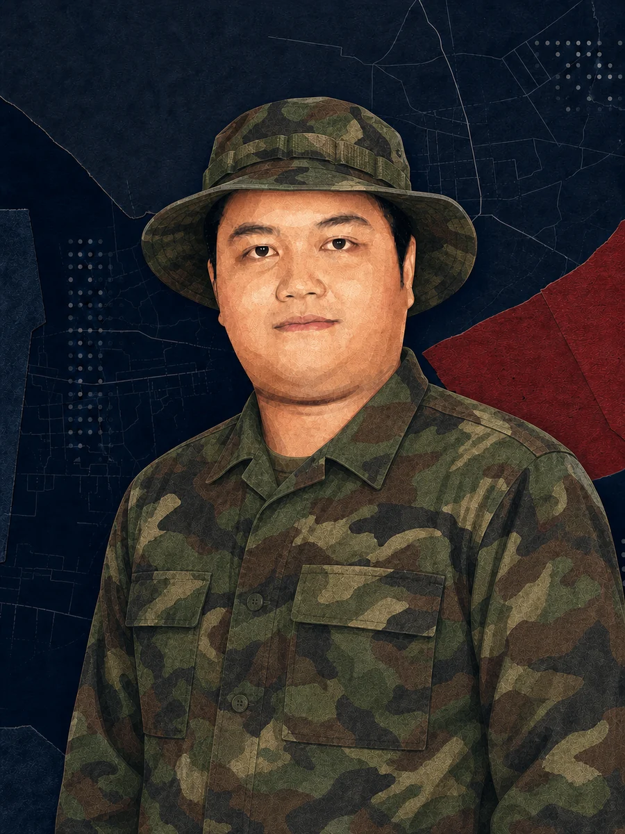 Ilustrasi potret berseragam loreng Yonanda Muhammad Taufiq, sarjana manajemen asal Padang yang meninggal saat latihan dasar militer SPPI.