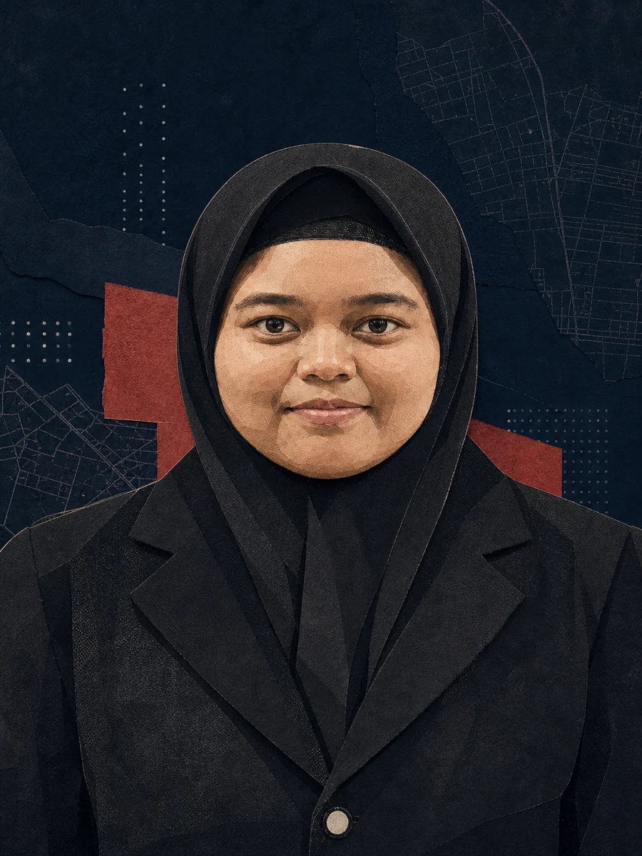 Ilustrasi potret Anisa Muyassaroh, sarjana fisika asal Lamongan yang meninggal saat latihan dasar militer SPPI.